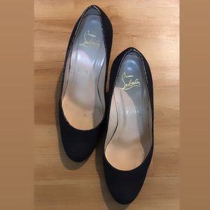 Christian Louboutin Black Wedges